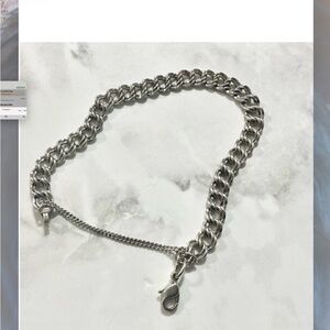 Authentic James Avery .925 Sterling Silver Double Curb Chain Bracelet 7.1g 7”